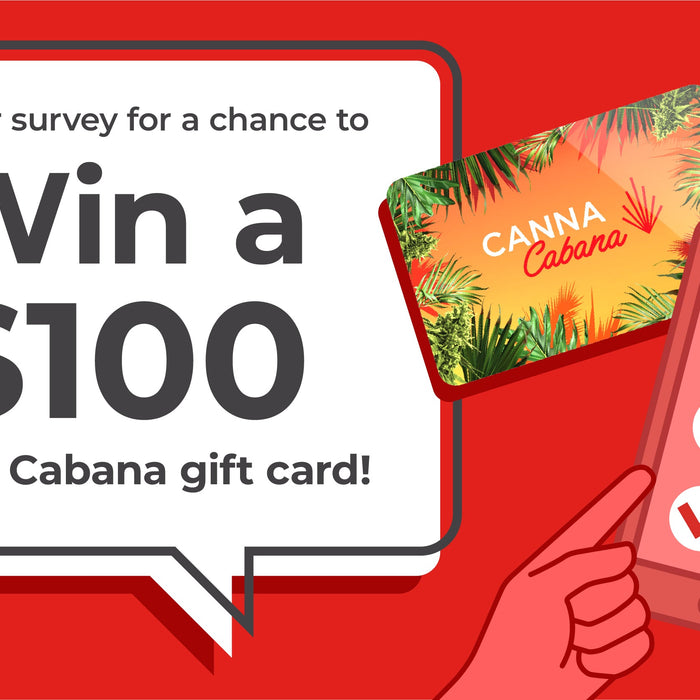 Take Our Survey for a Chance to Win a $100 Canna Cabana Gift Card!
