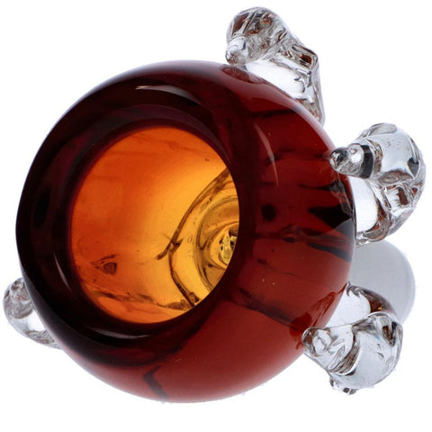 Valiant Glass Claw Bowl - Male 14mm - Amber