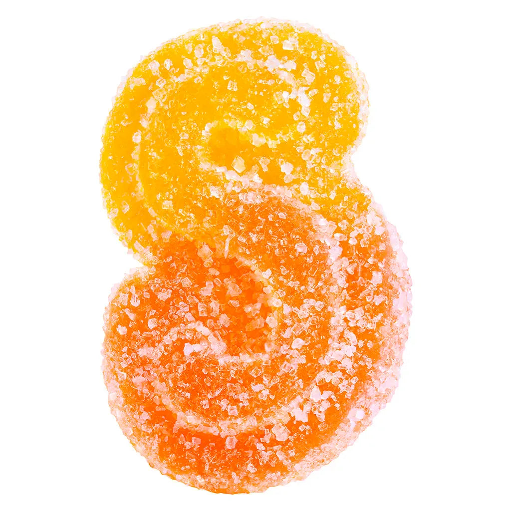 Spinach Sourz 1 Pack Spinach Sourz Peach Orange 1:1 THC CBD Gummies Edibles
