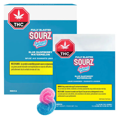Sourz 1 Pack Sourz Fully Blasted Blue Raspberry THC Gummies Gummies