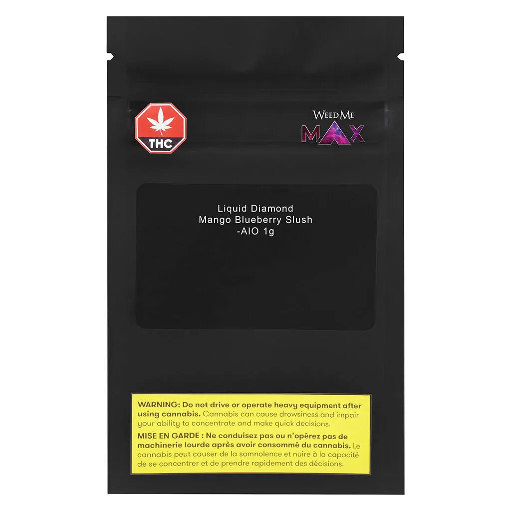 Weed Me Max 1 g Diamond Mango Blueberry Slush Disposable Vape Vapes