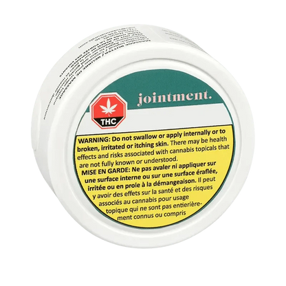 Close-up of the Jointoint product packaging with a warning message against swallowing, shown against a plain white background.