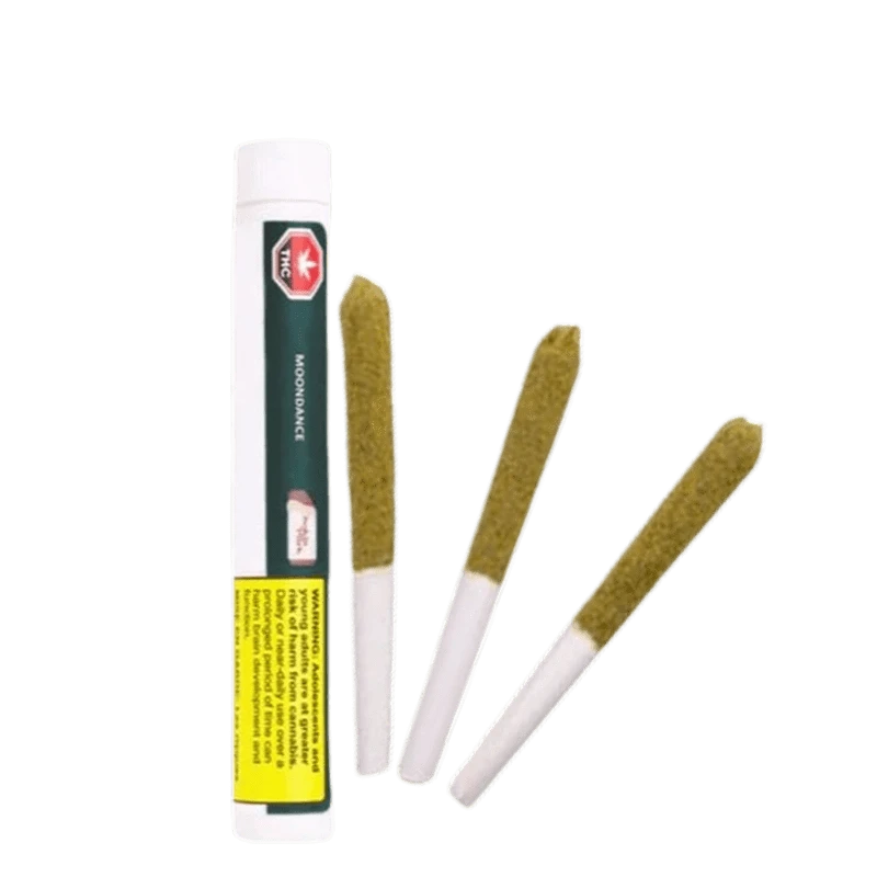 A close-up, angled view of three High Country Diesel Pre Rolled 0.5 g pre-roll joints against a plain white background.
