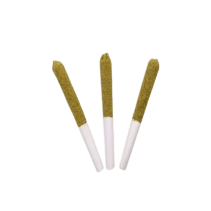 A close-up, angled view of the High Country Diesel Pre Rolled 3 x 0.5 g pre-rolls, displayed against a plain white background.