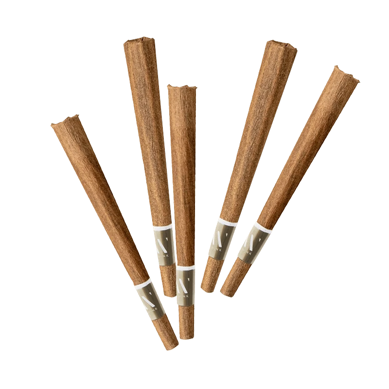 Top-down view of five brown rolled sticks arranged fan-like, labeled Craft Animal Face Cookies PR 5 x 1 g.