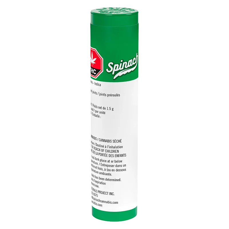 Tall front view of the green-and-white GMO (Garlic Mushroom Onion) Cookies PR 3 x 0.5 g cylindrical container with label text visible.