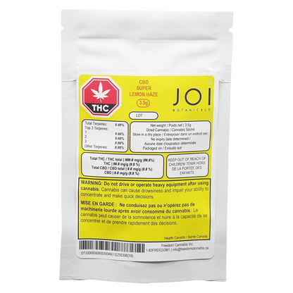 Joi Botanicals 3.5 g Joi Botanicals Super Lemon Haze: Lowest Price | Canna Cabana Whole Flower