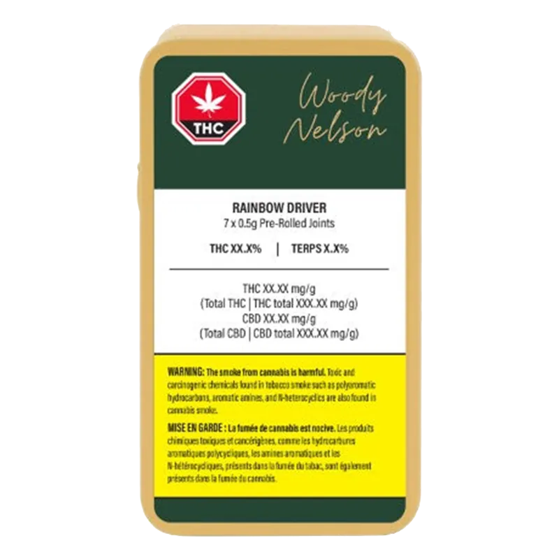 Woody Nelson 3.5 g Woody Nelson Rainbow Driver PR 7 Pre Rolls | Canna Cabana Joints