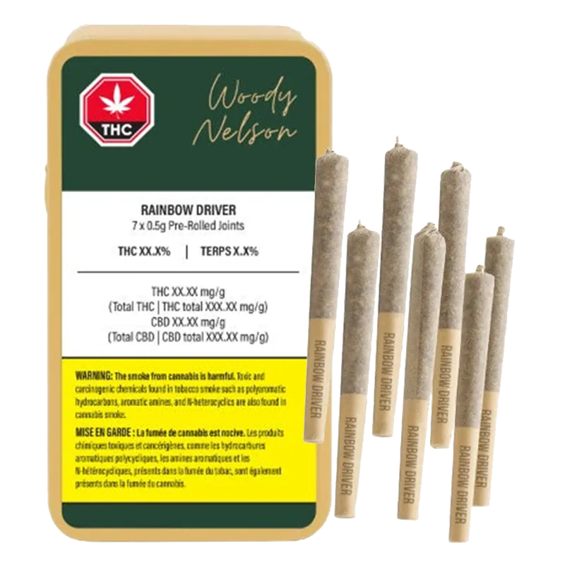 Woody Nelson 3.5 g Woody Nelson Rainbow Driver PR 7 Pre Rolls | Canna Cabana Joints