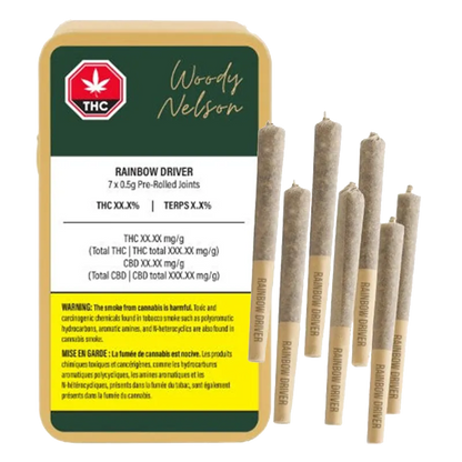 Woody Nelson 3.5 g Woody Nelson Rainbow Driver PR 7 Pre Rolls | Canna Cabana Joints