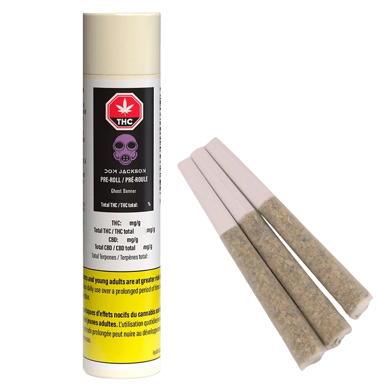 Dom Jackson 1.5 g Dom Jackson - Ghost Banner PR Hybrid Strain (1.5g) Joints