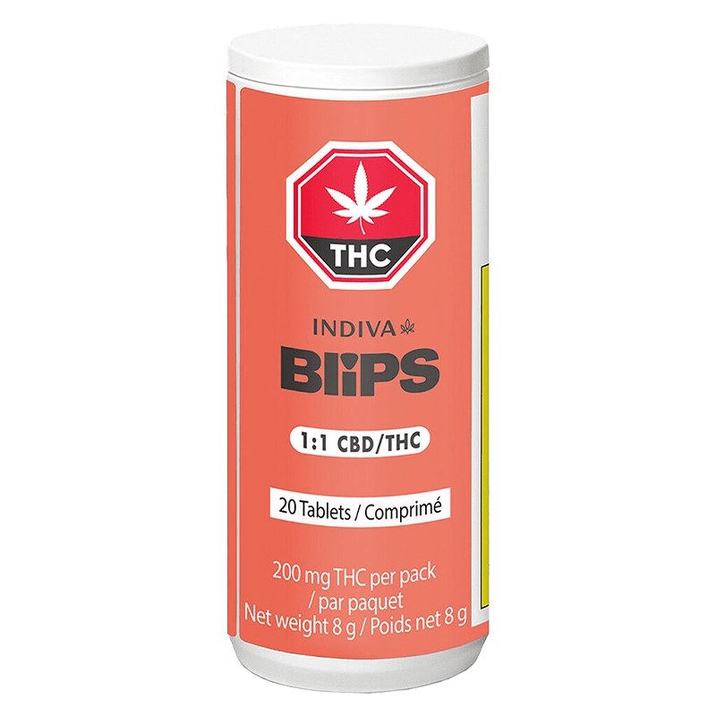 Indiva Blips 8 g 1:1 CBD/THC Tablets Capsules & Soft Gels