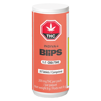 Indiva Blips 8 g 1:1 CBD/THC Tablets Capsules & Soft Gels