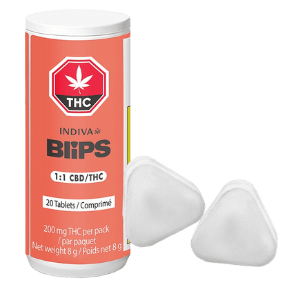 Indiva Blips 8 g 1:1 CBD/THC Tablets Capsules & Soft Gels