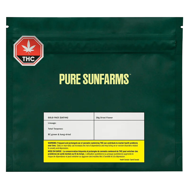 Pure Sunfarms Gold Face Flower