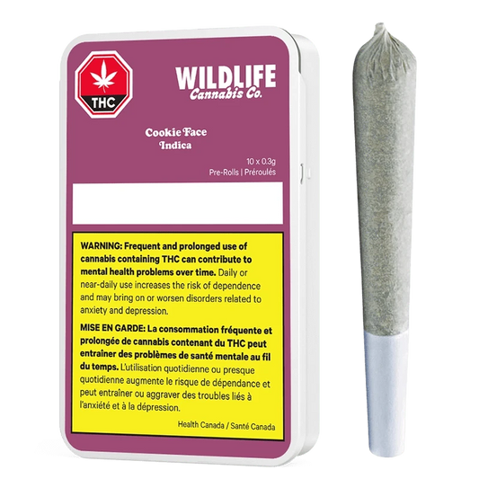 Wildlife 3 g Wildlife Cookie Face Indica Pre Rolls | Canna Cabana Joints