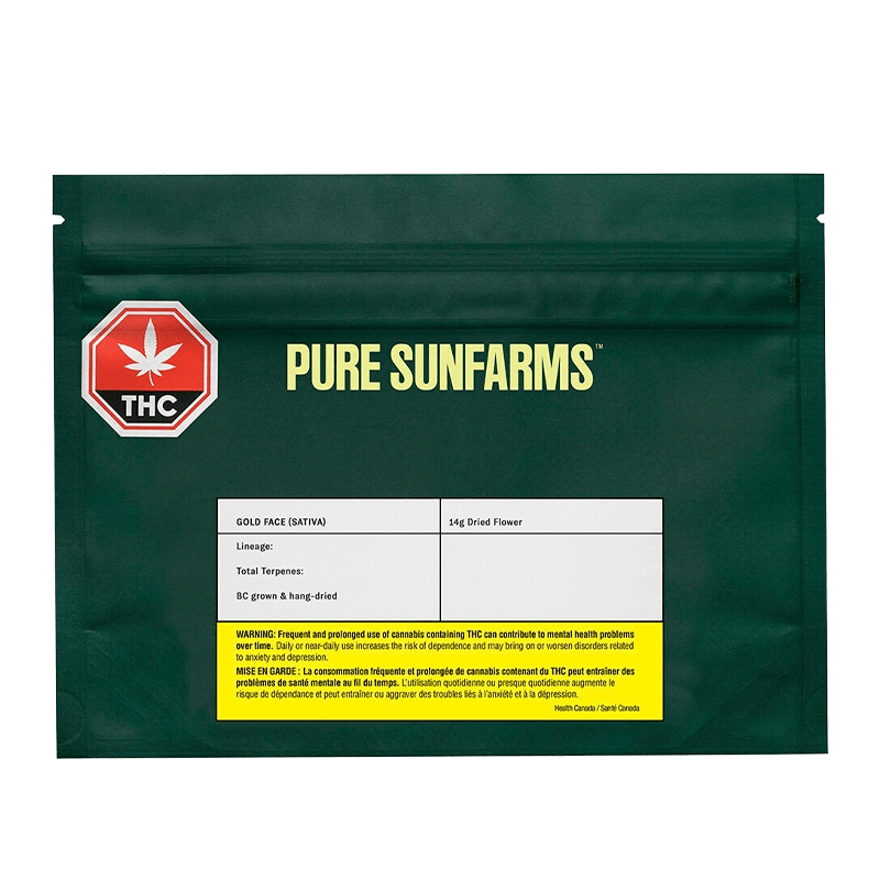 Pure Sunfarms Gold Face Flower