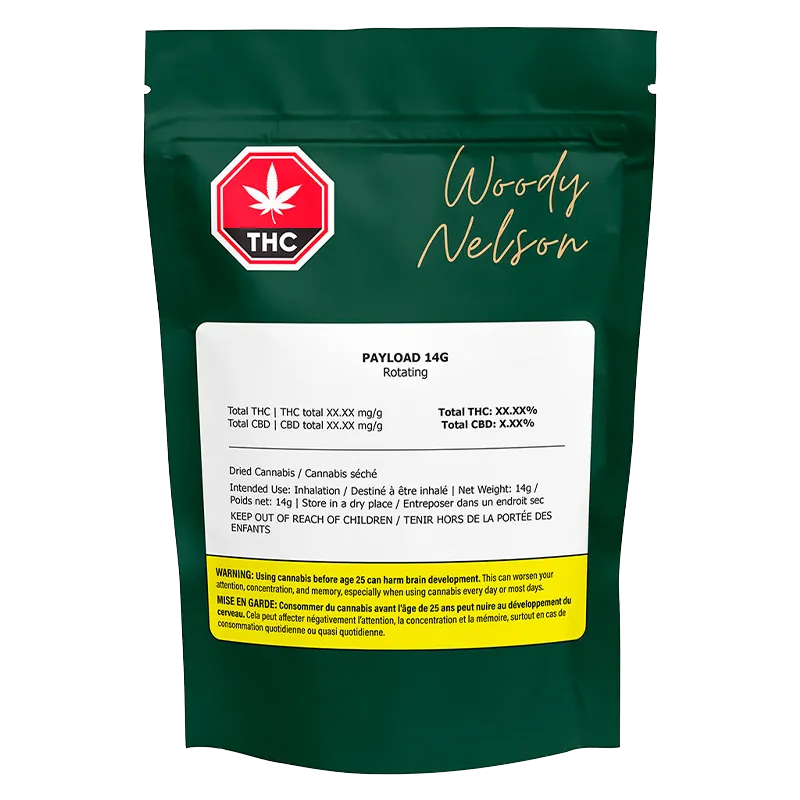 Woody Nelson 14 g Rotating Payload Whole Flower