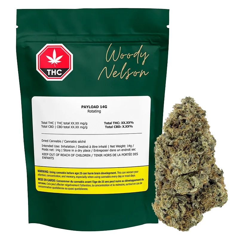 Woody Nelson 14 g Rotating Payload Whole Flower