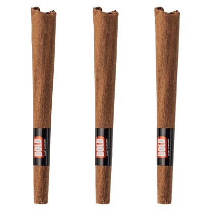 A studio shot of three Root Beer Float Blunt Pre Rolled 0.5 g pre-rolls against a plain white background.