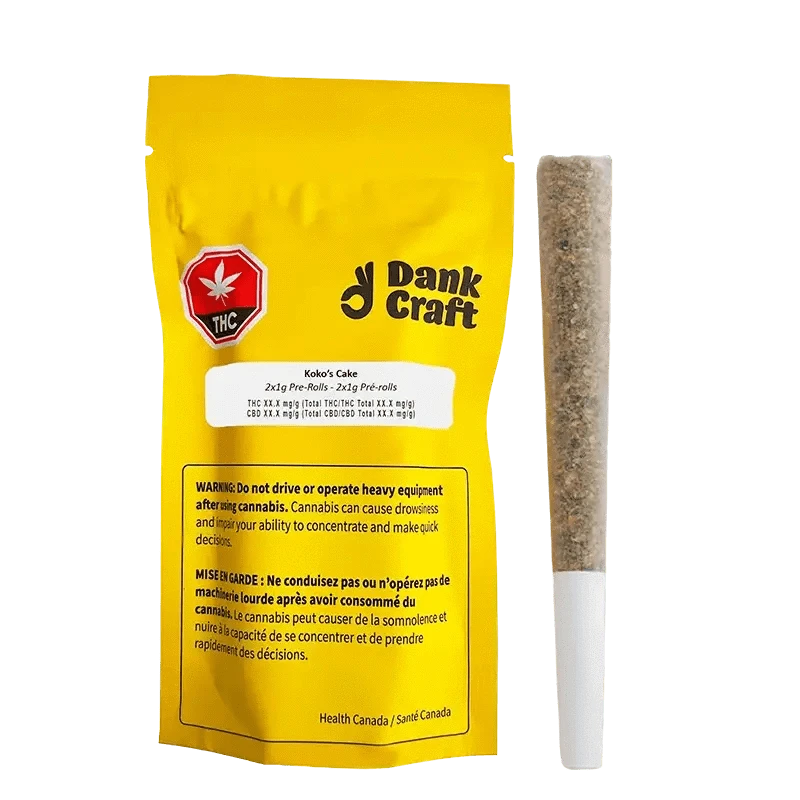Dank Craft Koko's Cake Indica Pre Roll | Canna Cabana: Lowest