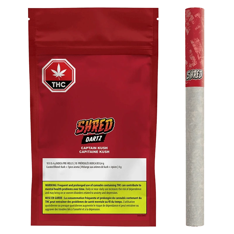 Shred Captain Kush Dartz Pre Rolls Online | Canna Cabana: Lowest