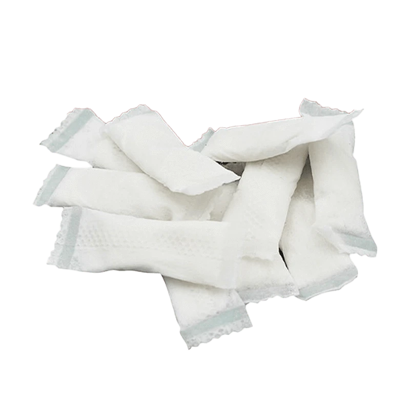 A close-up shot of several Hot Cinnamon Chillows Pouches laid out against a plain white background.