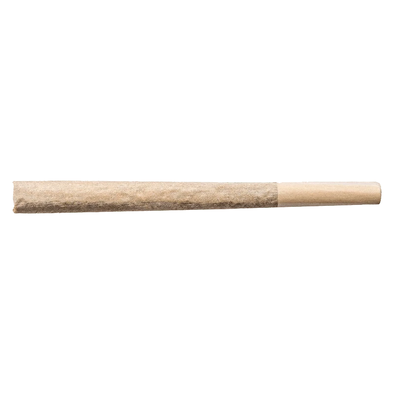 Close-up side view of the Strawberry Grail Pre Rolled 5 x 0.5 g pre-roll, showcasing its cylindrical shape against a plain white background.