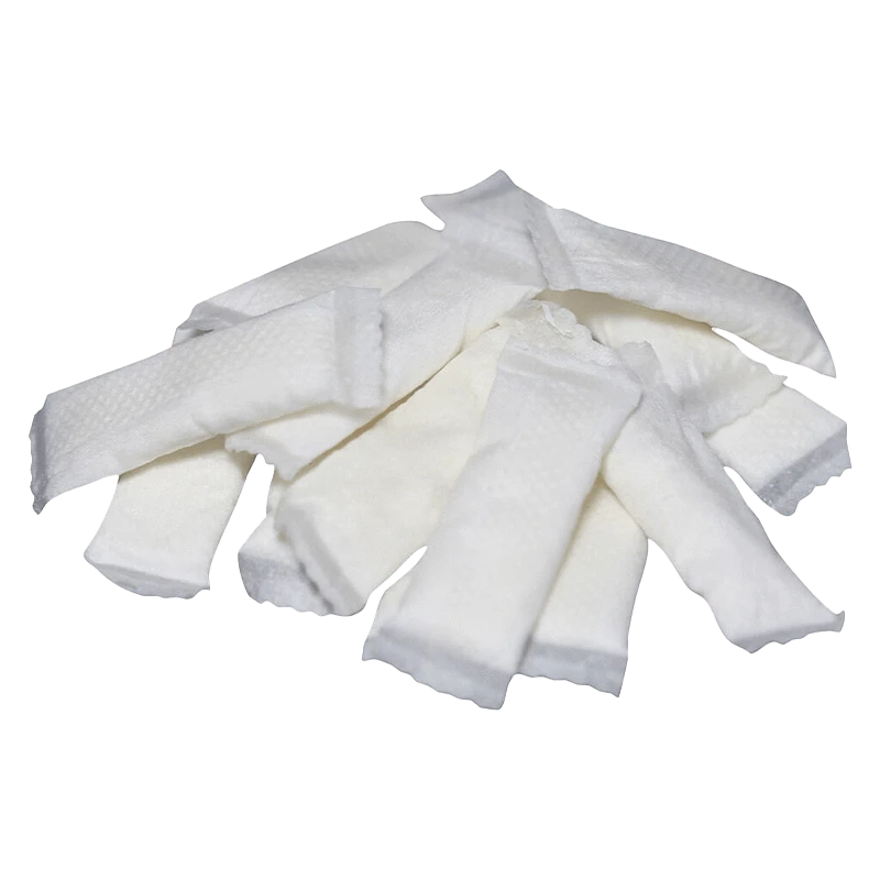 Overhead view of several Dab N Dips Cherry treats scattered across a white surface.