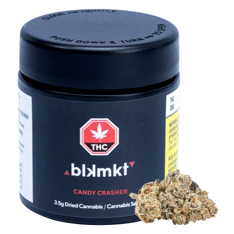 Front view of the **Candy Crasher** product packaging with text on a white background.