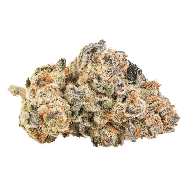 Close-up of the Candy Crasher, featuring vibrant green buds with a frosted, crystalline appearance.