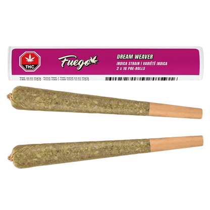 Close-up of the Lemon Diesel Pre Rolled 5 x 0.5 g pre-rolls with a green and white label, against a dark background.