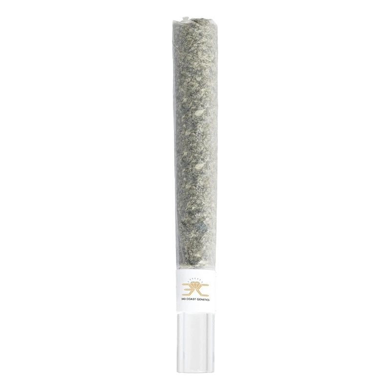 Front view of the Frozen Cola Glass Tip Pre Rolled 1 x 1 g, a clear glass filter tip with a frosted appearance.