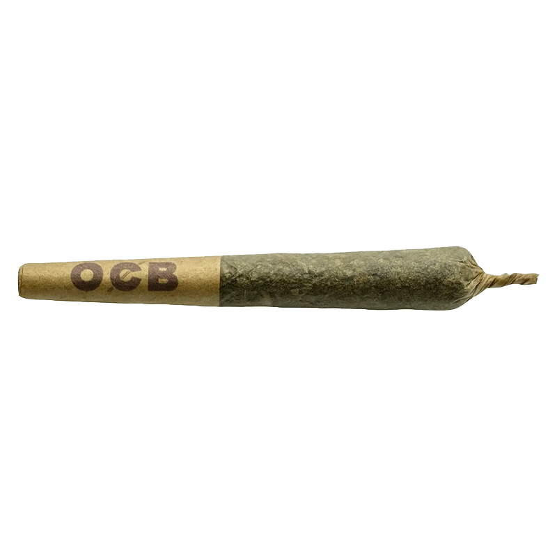 Close-up of the Purple Zushi Pre Rolled 3 x 0.5 g, showing a pre-rolled joint against a plain white background.