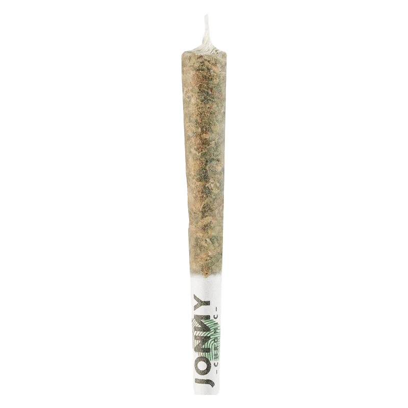 A vertical close-up of the Cherry Bomb Reefers Pre Rolled 5 x 1 g, showing the rolled paper wrapper with a light brown gradient.
