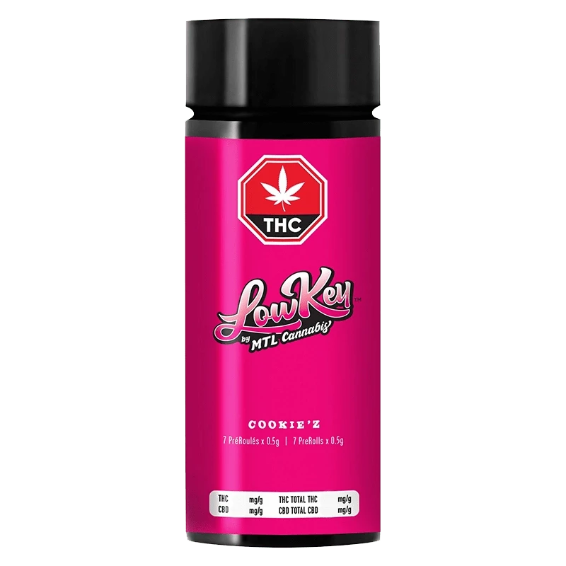 Front view of the Cookie’z Pre Rolled 7 x 0.5 g packaging, featuring a vibrant color scheme and bold lettering.