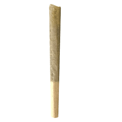 A close-up, side view of the Cookie'z Pre Rolled 7 x 0.5 g pre-roll, highlighting its slender shape and paper wrapping.