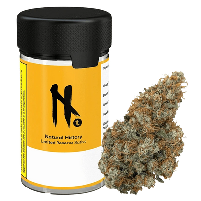 Front view of the Limited Reserve package, a white container with black branding, set against a simple, neutral background.
