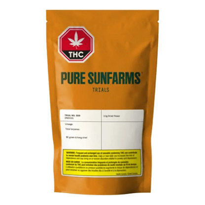 Front view of the Trial No. 009 package, with a simple, orange-colored design, centered against a plain white background.