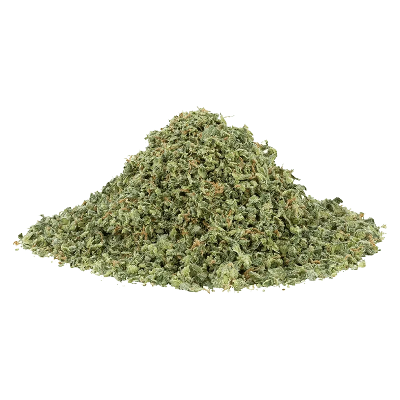 A close-up overhead view of the Mac n' Cheese, appearing as a textured, golden-yellow pile.