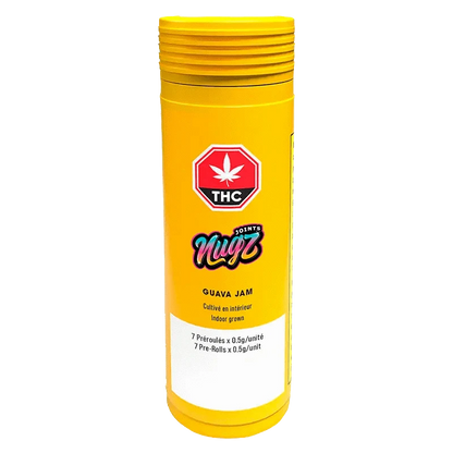 Front view of the Guava Jam Pre Rolled 7 x 0.5 g package, displaying branding on a white background.