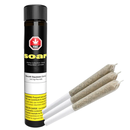 Soar 1.5 g Biscotti Squeeze PR 3 x 0.5 g Joints