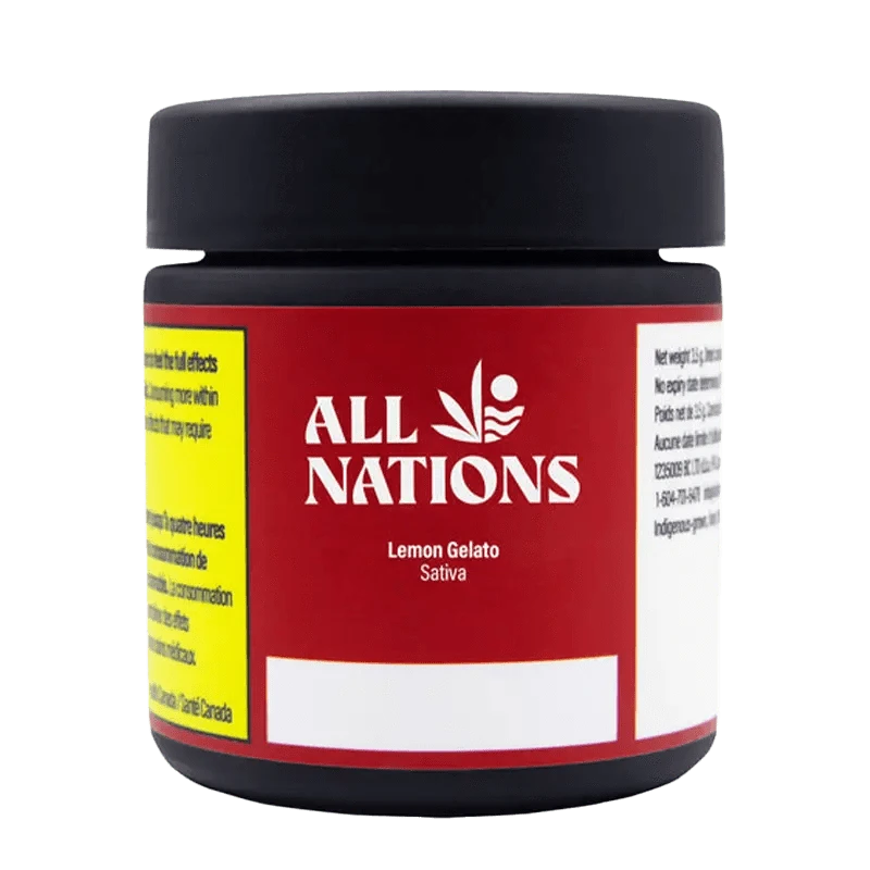 Front view of the Lemon Gelato package, featuring bold text and branding on a white background.