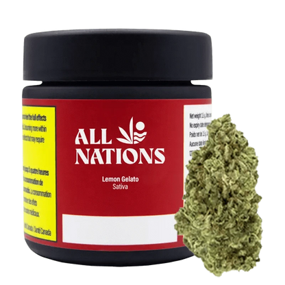 Front view of the Lemon Gelato container, featuring a minimalist design with the brand name prominently displayed on a white background.