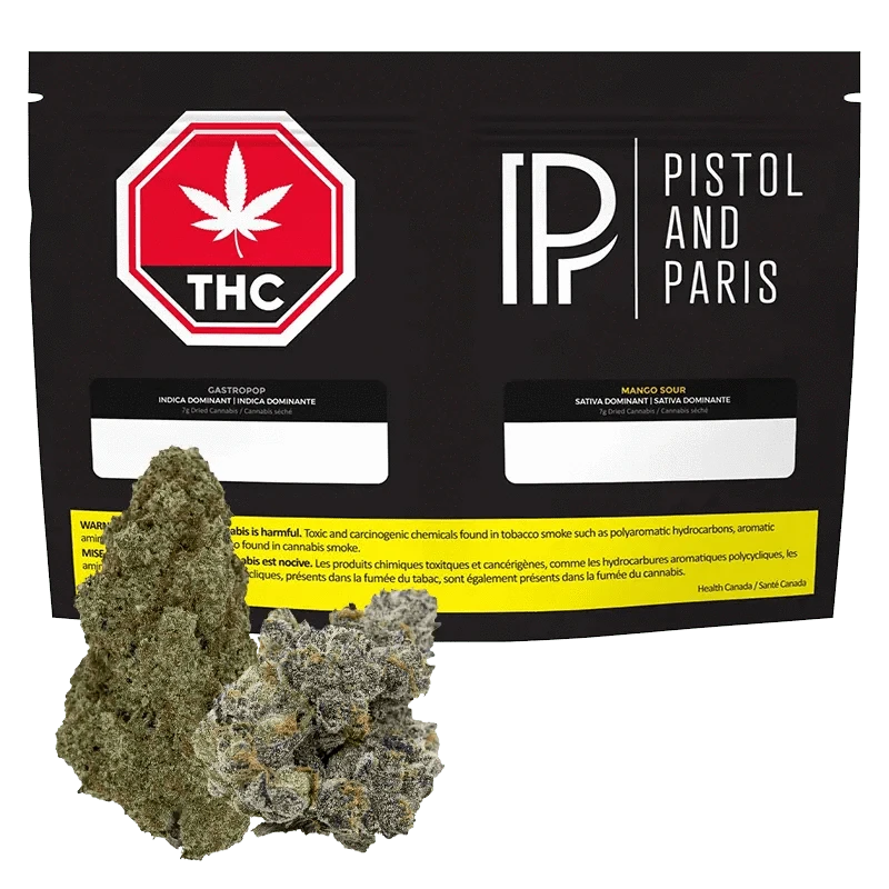 Flavours’ packaging features bold red and white typography against a black background, with product details in French.