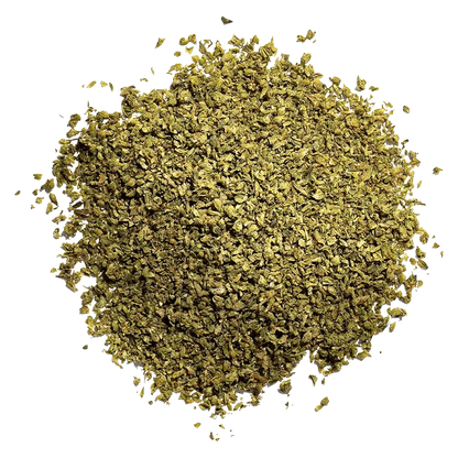 A top-down view of the Guavalicious Pop n' Pour, showing a colorful scattering of small, crystalline pieces.