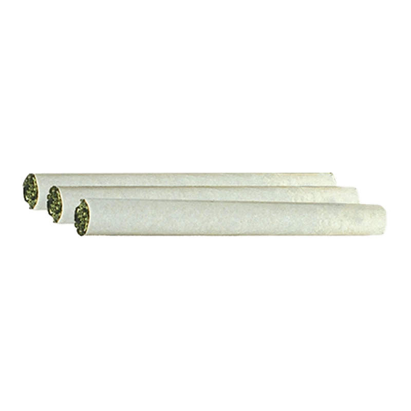 Three pre-rolled white tubes shown side-by-side from a low front angle, labeled in title as Animal Mints PR 3 x 0.5 g.