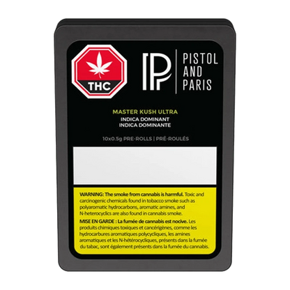 Pistol and Paris 5 g Master Kush Ultra PR 10 x 0.5 g Pre-Rolls
