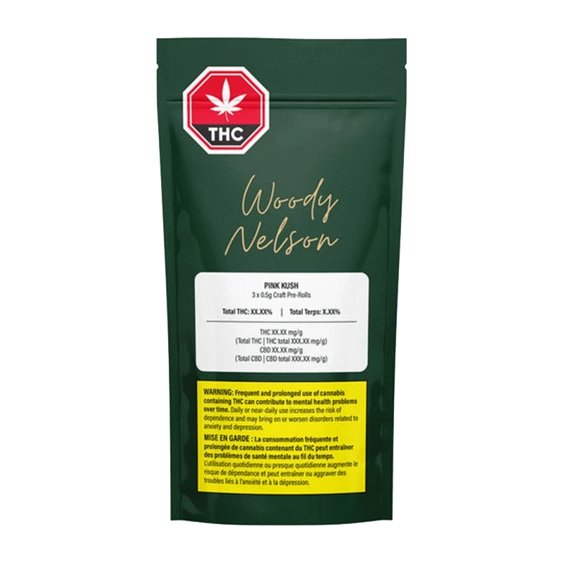 Woody Nelson 1.5 g Pink Kush PR 3 x 0.5 g Pre-Rolls