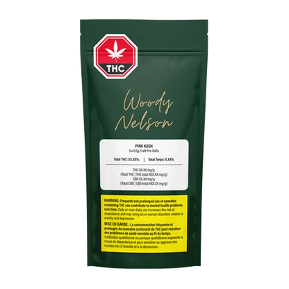 Woody Nelson 1.5 g Pink Kush PR 3 x 0.5 g Pre-Rolls